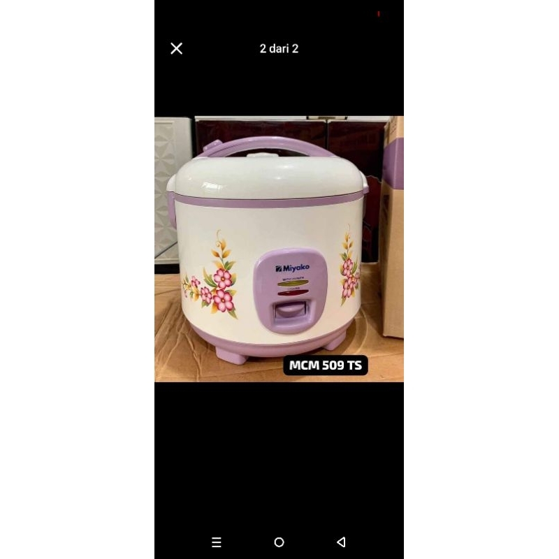 rice cooker miyako 1,8 liter