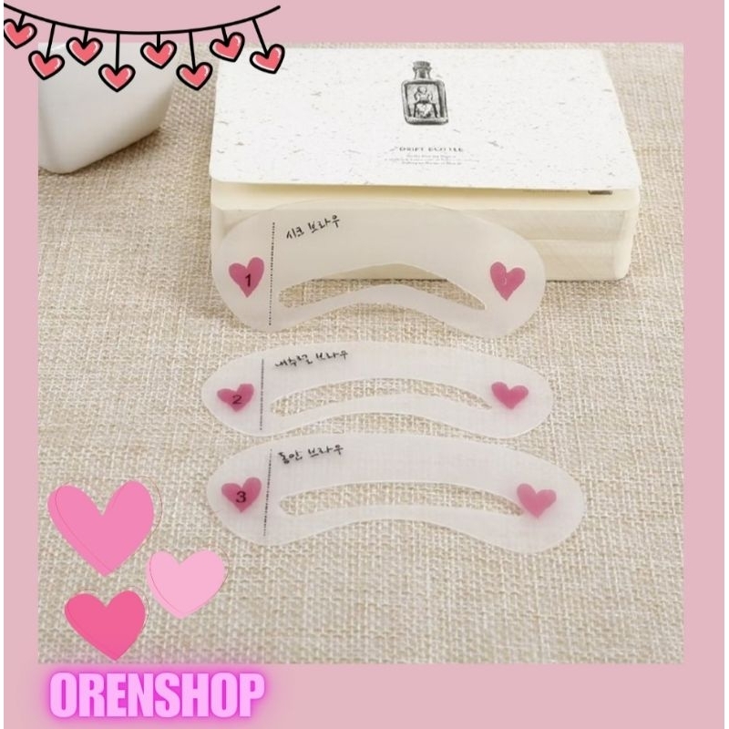[OSM] Cetakan Alis Set 3in1 Mini Eyebrow Make Up Murah Makassar