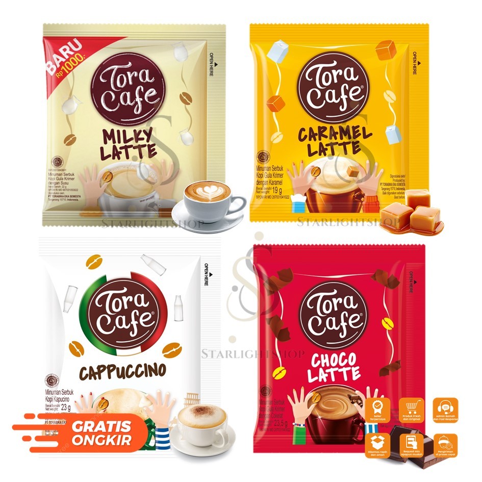 

TORACAFE 1 RENCENG ISI 10 PCS / Milky Latte / Choco / Caramel / Cappucino Latte