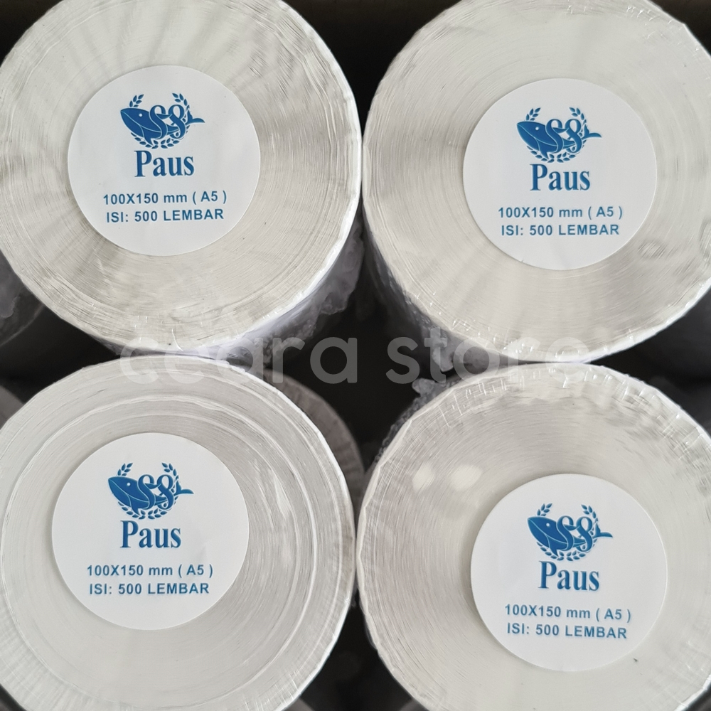 

STICKER LABEL THERMAL ROLL 100x150 ISI 500 UKURAN A6 PAUS