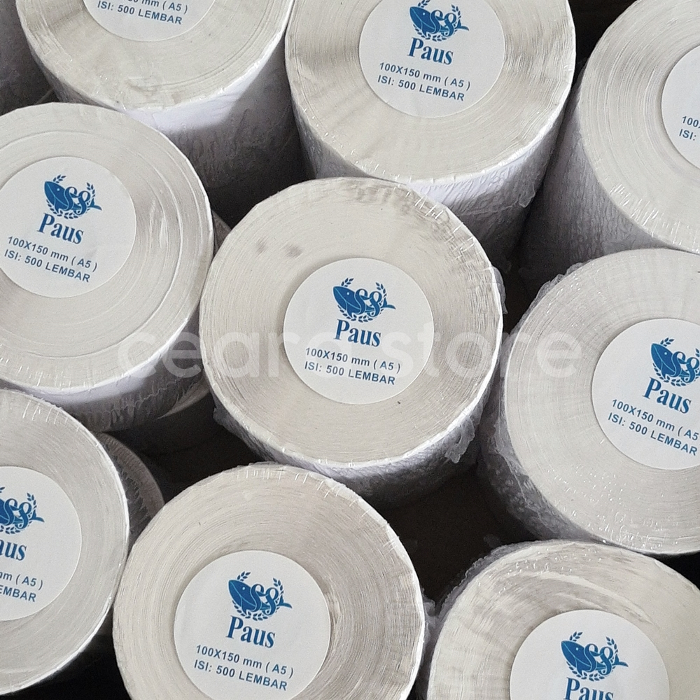 

STICKER LABEL THERMAL ROLL 100x150 ISI 500 UKURAN A6 PAUS