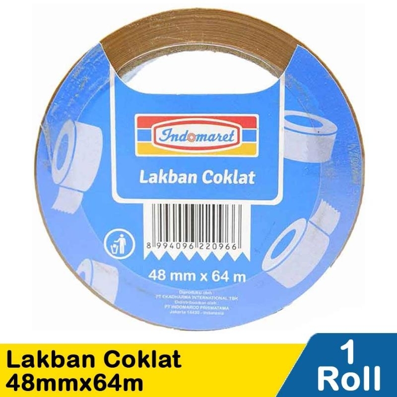 

Indomaret Lakban Coklat 2inx70yr 48mmx64m Rol