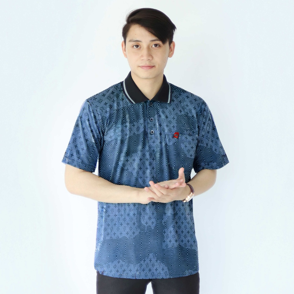 Afada - Kaos Polo Distro Motif Batik Lengan Pendek Pria  / Atasan Baju Kaos Kerah Pria Dewasa