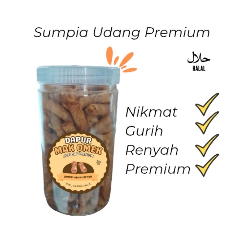 

Sumpia Udang Rebon Cemilan Toples Nikmat dan Renyah Made by Dapur Mak Omek