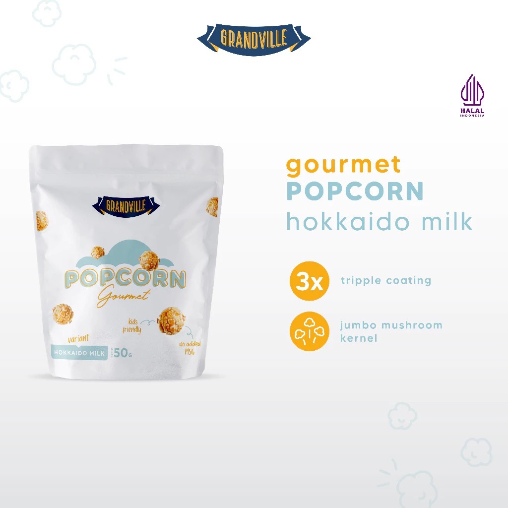 

Grandville Popcorn Gourmet Hokkaido Milk 50gr
