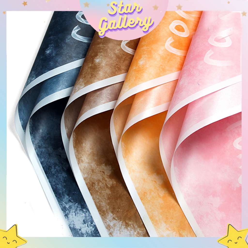 

(1 PACK ISI 20 LEMBAR) Kertas Buket Bunga Brushed Paint Flower Wrapping Paper Cellophane KB6021