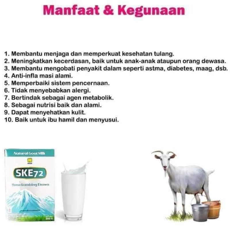 

SKE 72 - susu kambing Etawa SKE72 NASA 200gr