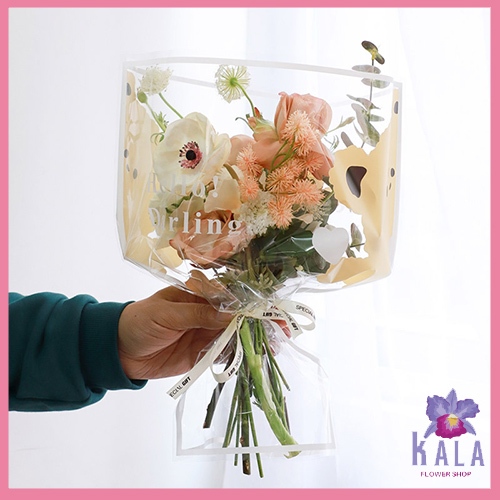 

Plastik Buket Bunga instan kertas buket motif bear SF07