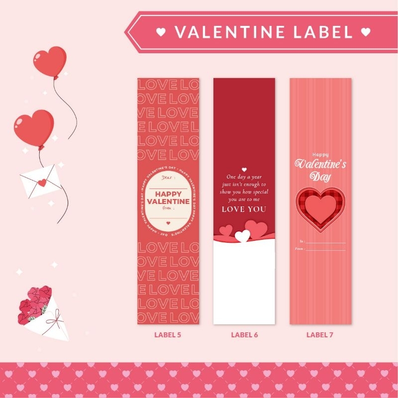 

VALENTINE Label Ready Stock