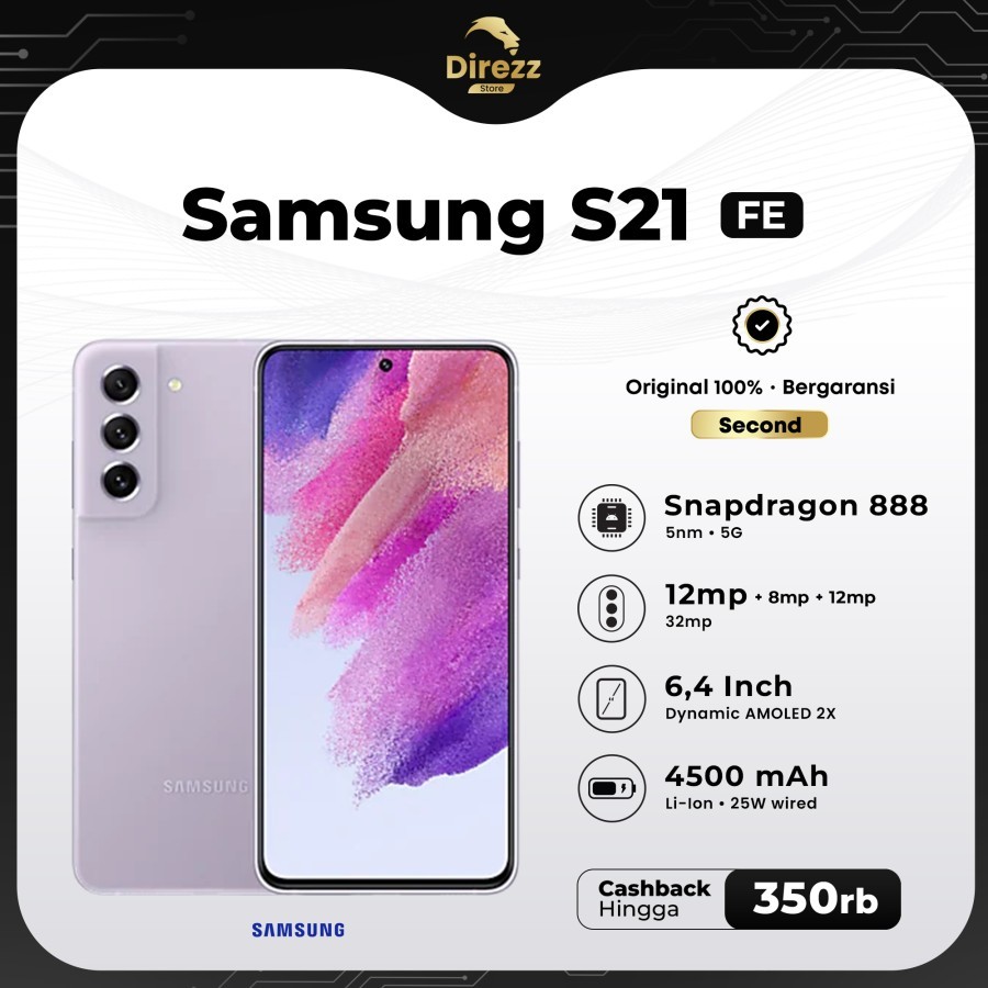 Samsung Galaxy S21 FE 5G 8/256 GB Resmi SEIN Indonesia Second Original