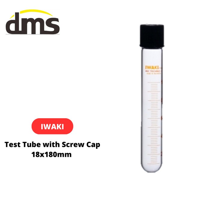 Test Tube with Screw Cap 18x180mm Iwaki