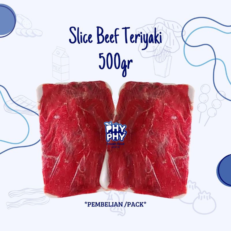 

Slice Teriyaki Daging Iris Beku Frozen Food