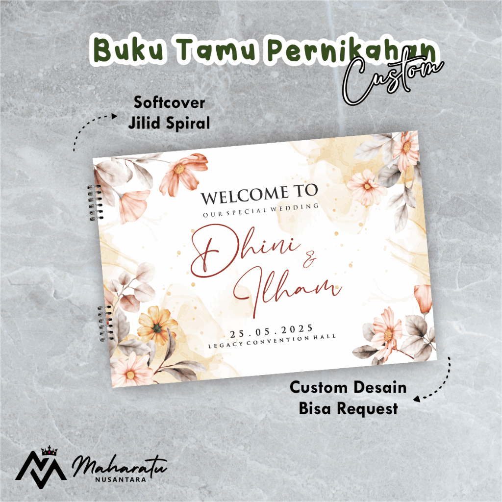 

BUKU TAMU PERNIKAHAN CUSTOM - WEDDING GUEST BOOK