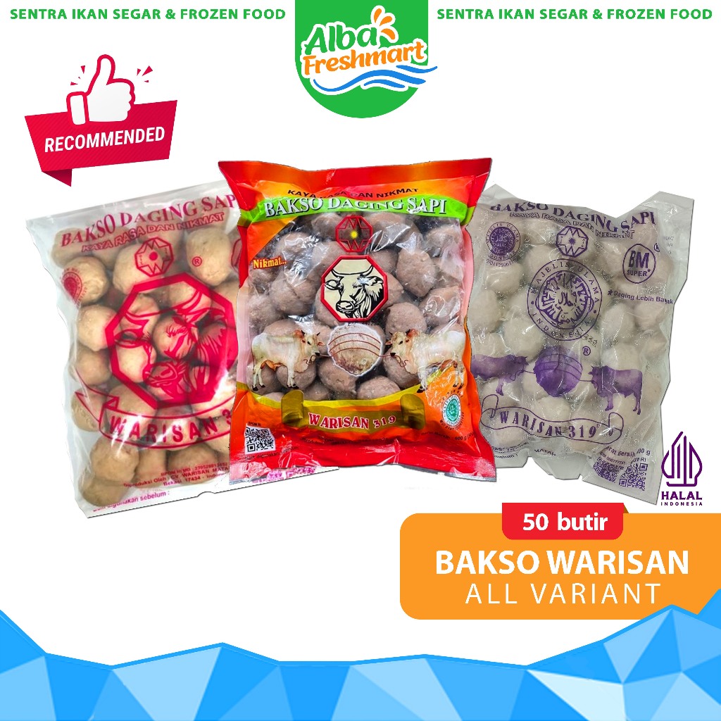 

Bakso Daging Sapi WARISAN Polos AB 50 Butir / WARISAN Urat / WARISAN Ekonomis (Ungu)