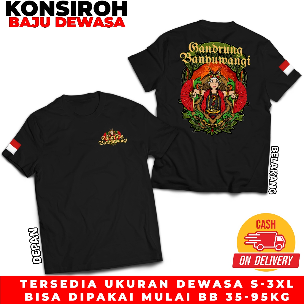 KAOS DEWASA GANDRUNG BANYUWANGI BAJU DEWASA GANDRUNG BANYUWANGI TSHIRT TARI ADAT BANYUWANGI