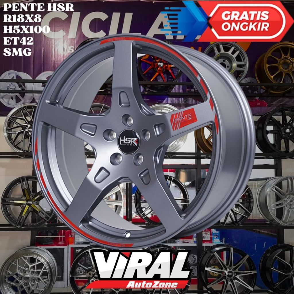 Velg Mobil AUDI TT , SUBARU BRZ , YARIS CROSS , WISH , HSR PENTE RING 18 R18