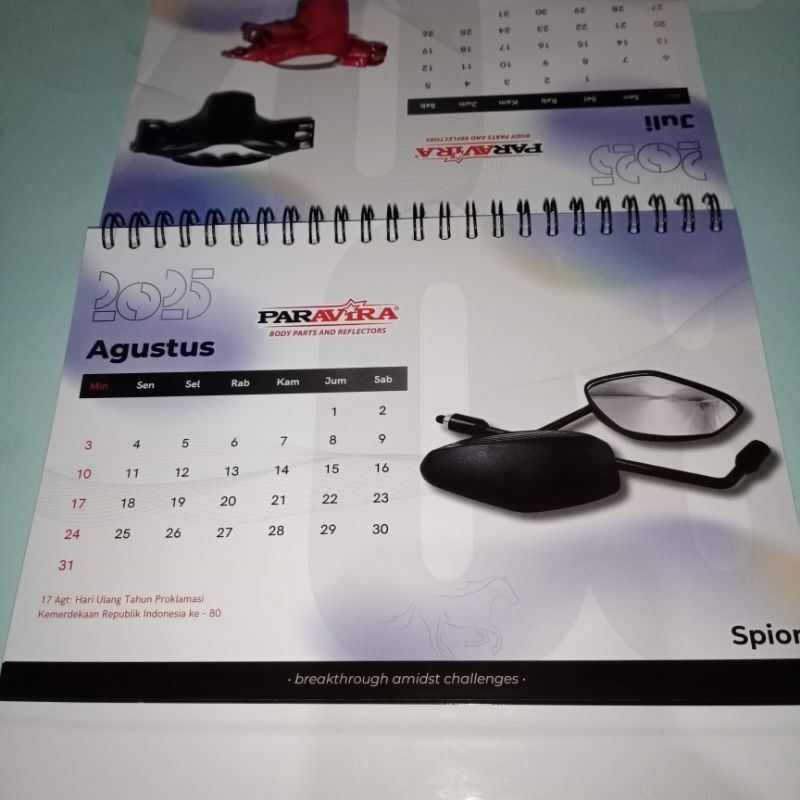 

Kalender meja 2025 Paravira Body parts & Reflectors