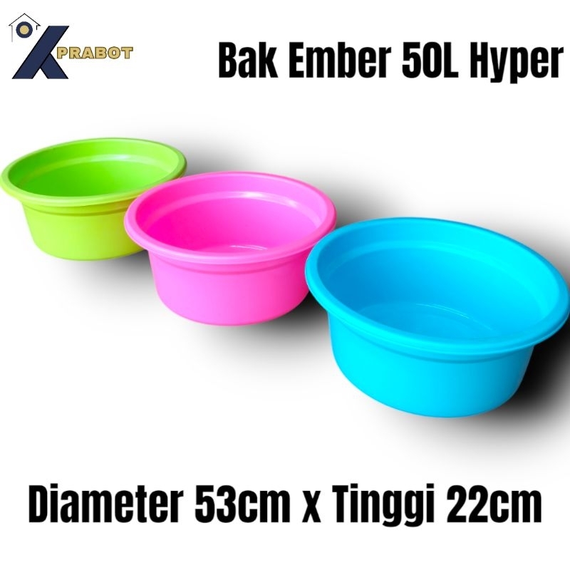 Bak Ember bulat 50 Liter WARNA - Kprabot / bak USA 27 / bak ikan / ember ikan / bak ember bulat / em