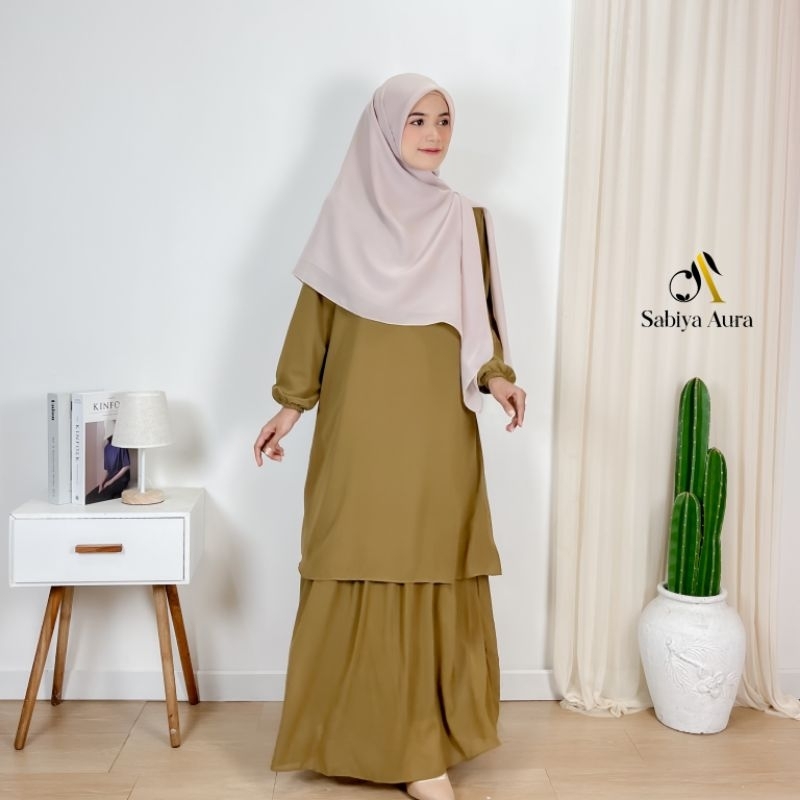 Aura Putri Hijab I Gamis PNS ASN P3K PEMDA I Ceruty Babydoll Premium Full Puring