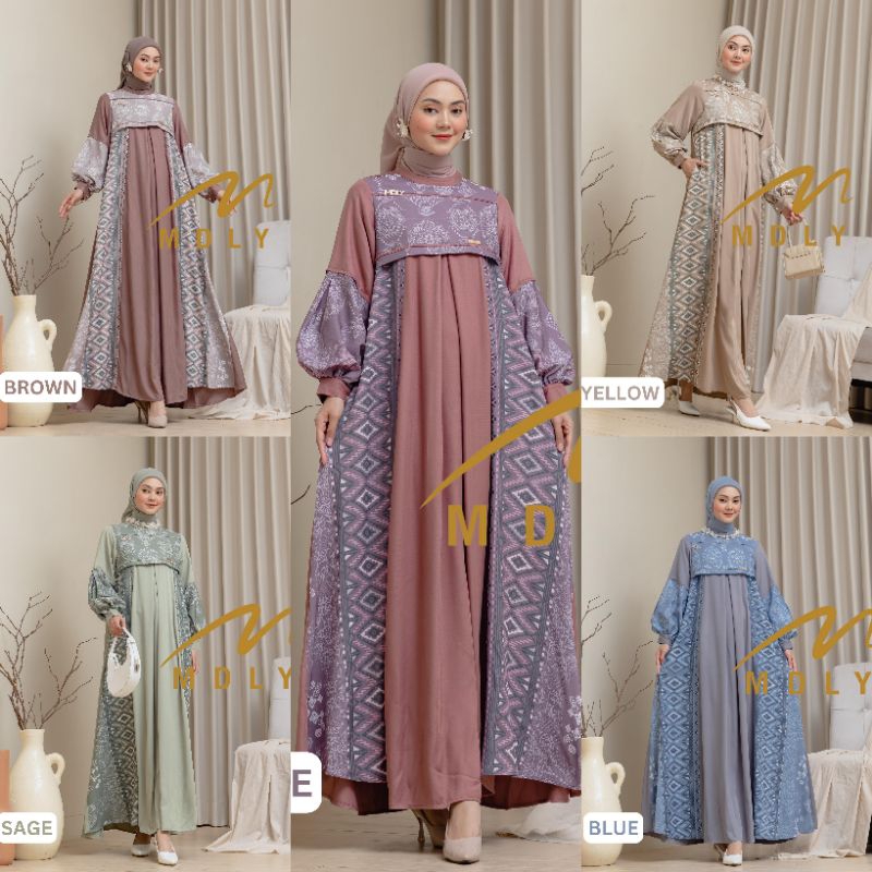 Zulfa dress gamis terbaru premium original by Mdly