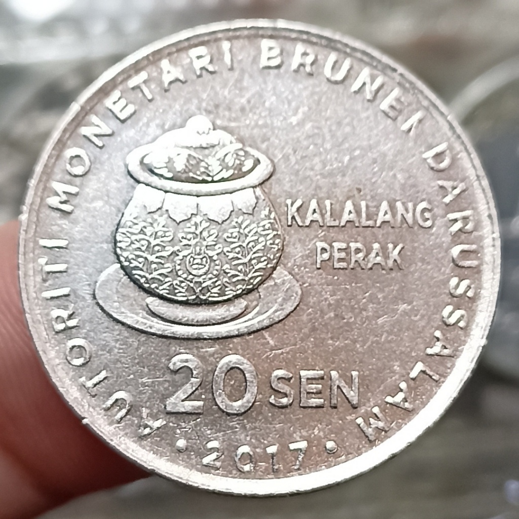 Koin Kuno Brunei 20 Sen - Hassanal Bolkiah 3rd Golden Jubilee