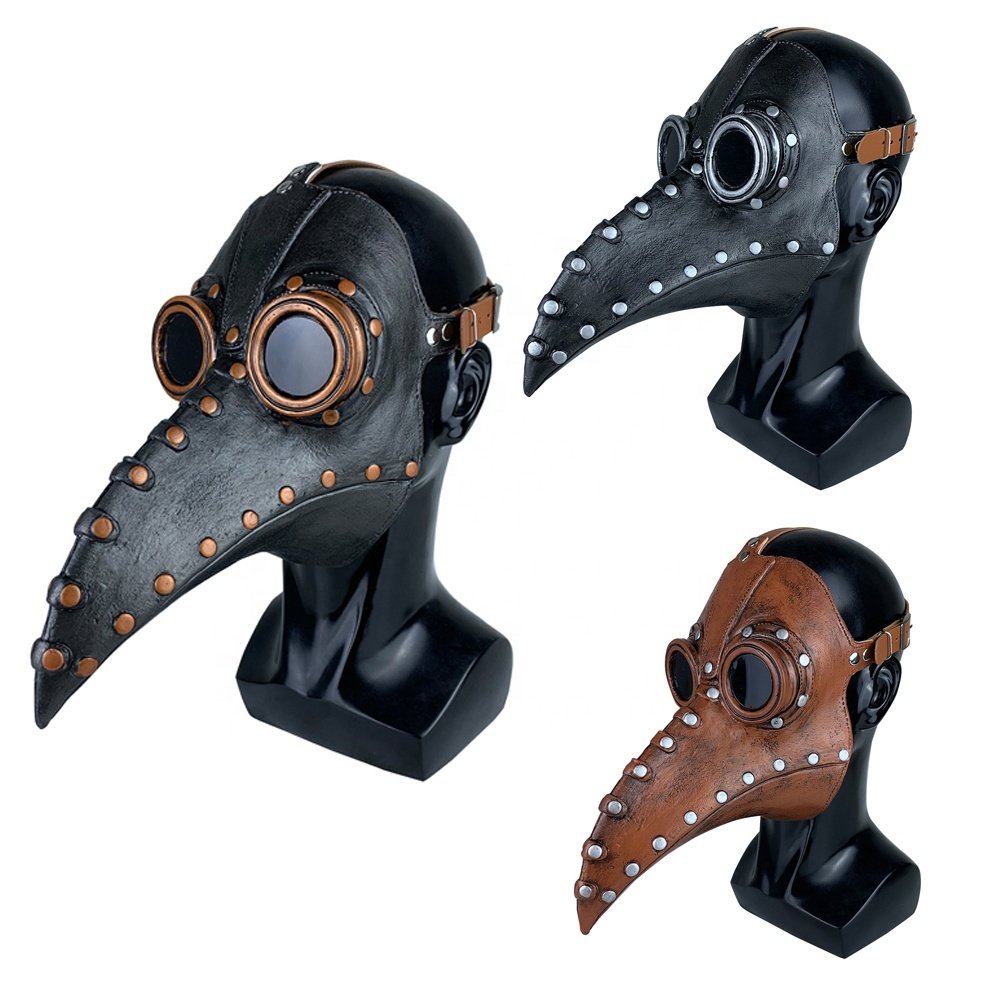 V2 - Topeng Plague Doctor Latex Topeng Burung Halloween