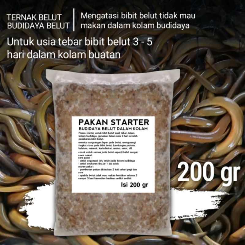 pakan belut ternak budidaya 200 gr