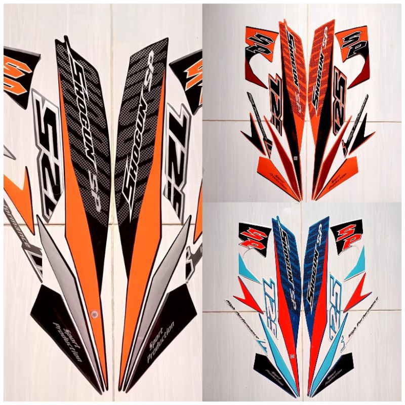 STIKER STRIPING LES LIS BODY MOTOR SUZUKI SHOGUN SP 125 2008 2009