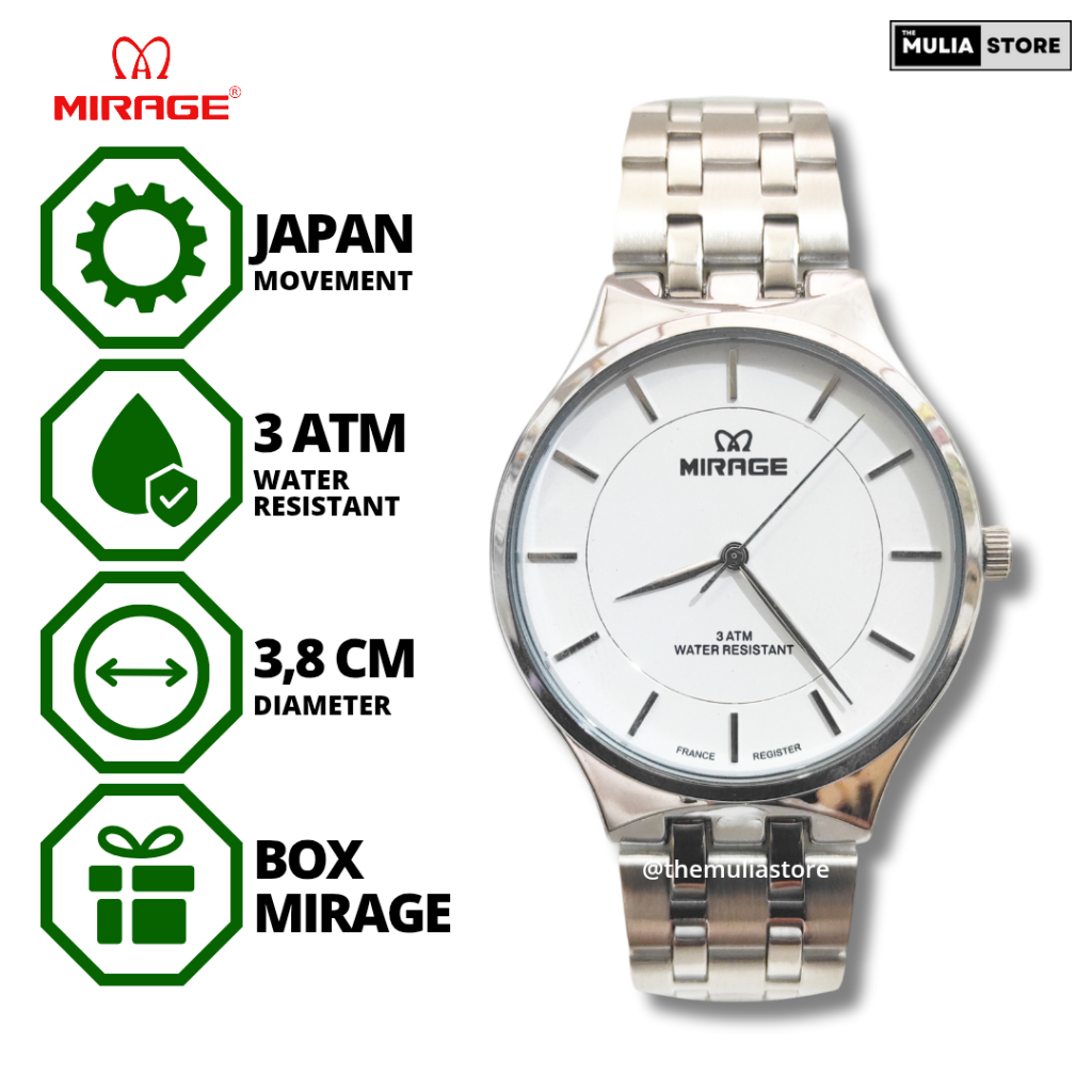 MIRAGE Jam Tangan Pria Mirage Original 18601 M Analog