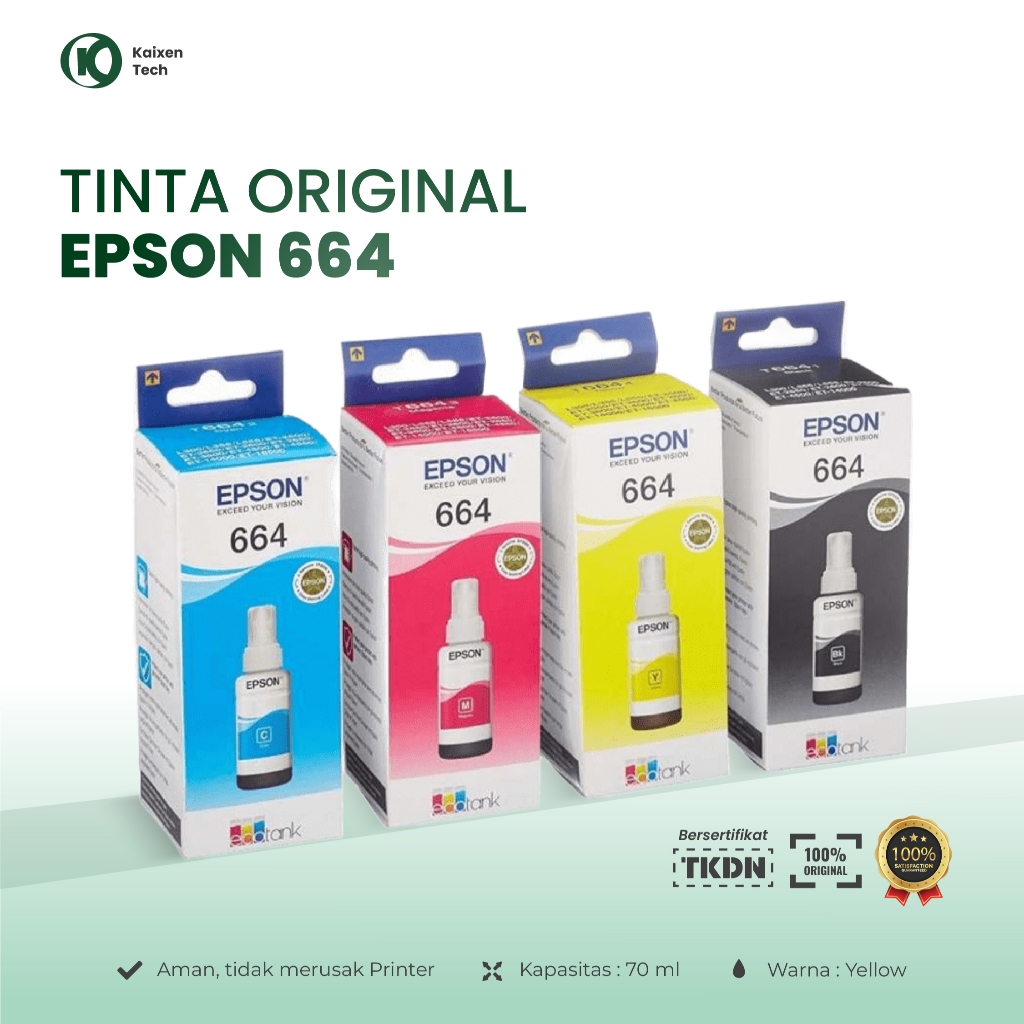 Tinta EPSON 664 Original 1 Set L110, L120, L210, L220, L300