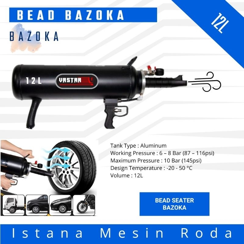 Tyre Bead Seater Booster Bazooka Alat Tembak Angin tembakan angin ban
