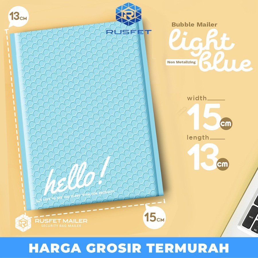 

AMPLOP BUBBLE MAILER SKY BLUE PREMIUM 15x13cm TERMURAH SATUAN