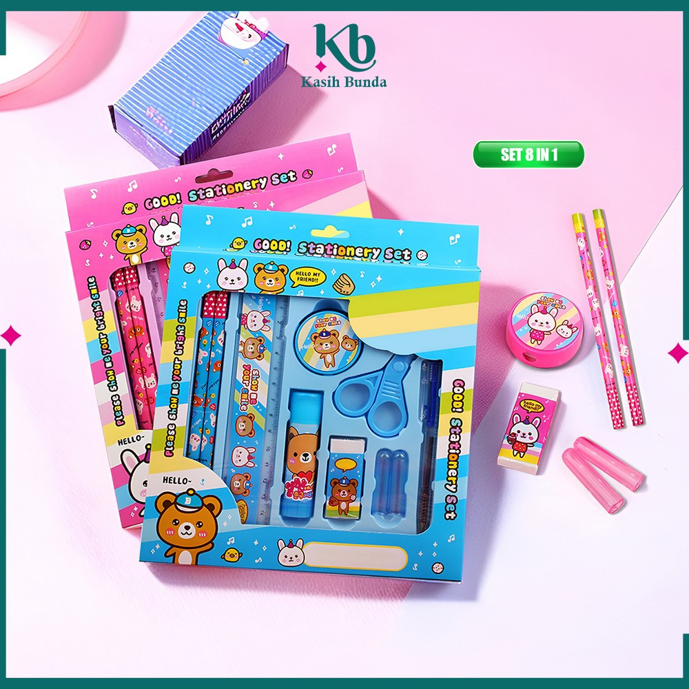 

Alat Tulis Set Anak 8IN1 Karakter Set School Supplies for Child / Paket Alat Tulis Anak TK / Gift Kids Stationery BUNDA A26