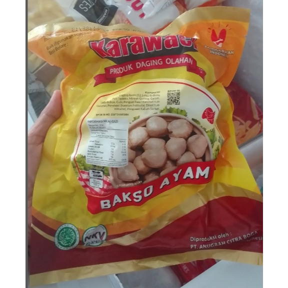 

Karawaci Bakso Ayam Besar 500 gr Frozen Food