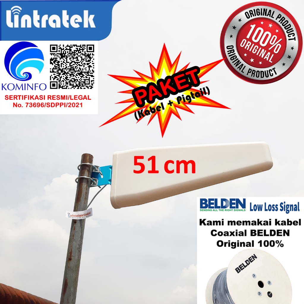 Antena Penguat Sinyal Log Periodic Periodik LPDA untuk modem Telkomsel Orbit Pro HKM281 Star 3 MF283