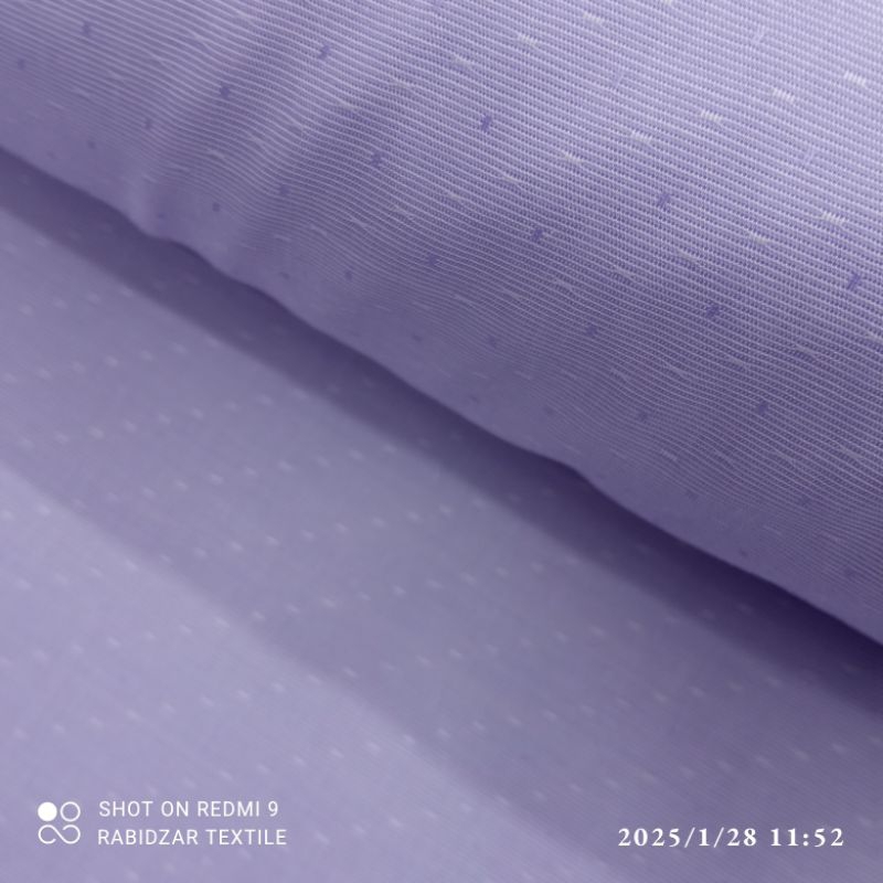 Kain katun dobby premium garment warna ungu muda