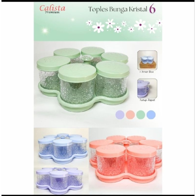 Toples kue lebaran Toples Calista 6 Daun/ Toples Calista 5 Daun/Toples Calista Belimbing kristal