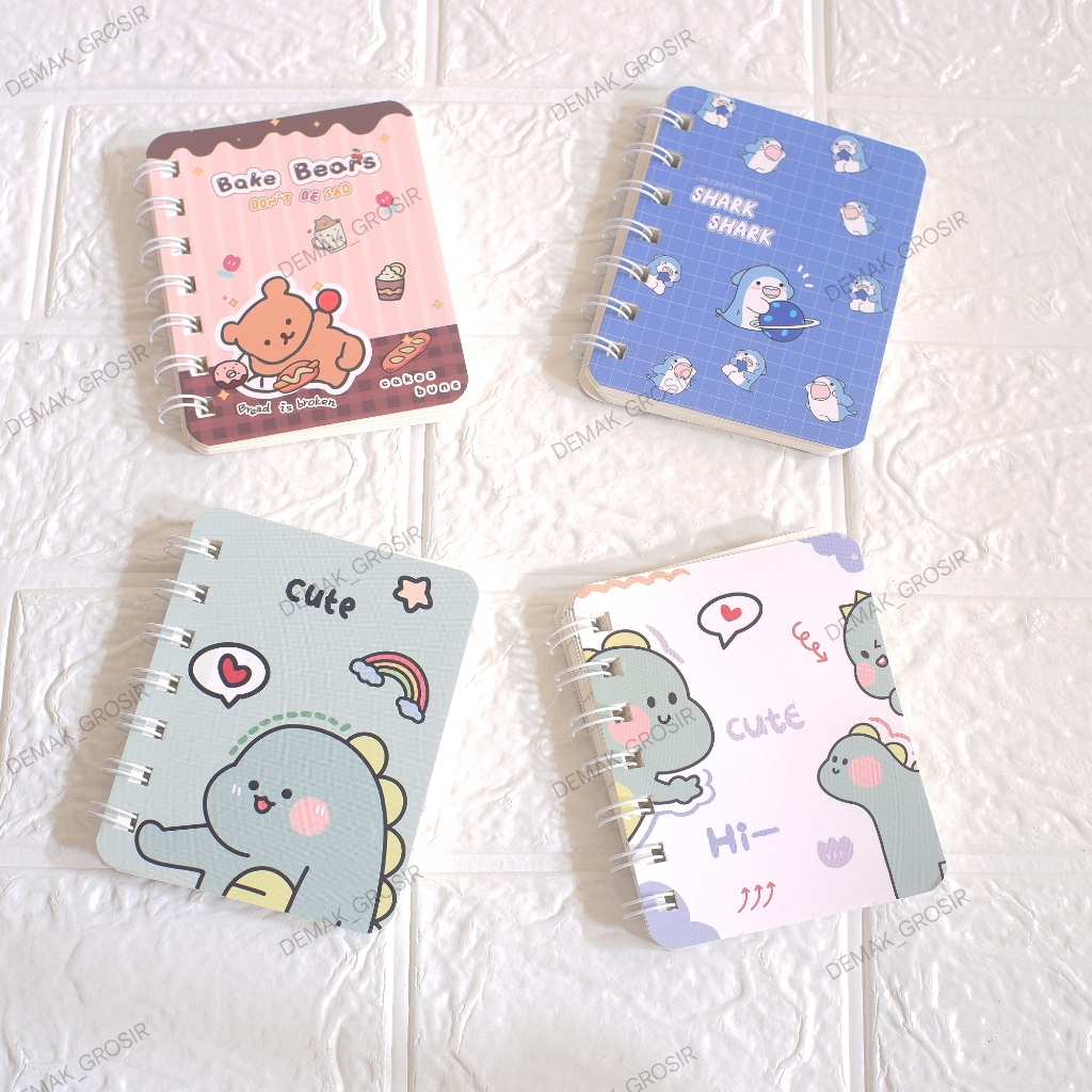 

Buku Catatan Harian Untuk Anak Perempuan/Mini Notebook Ring Motif/Buku Tulis Kecil Lucu