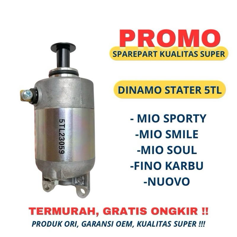 Dinamo Stater 5TL untuk Mio Sporty Mio Smile Mio Soul Fino Karbu Nouvo Sparepart Asli