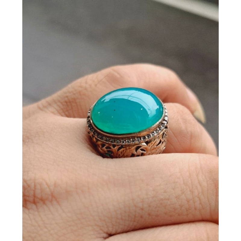 Cincin Batu Bacan Doko Natural | Perak