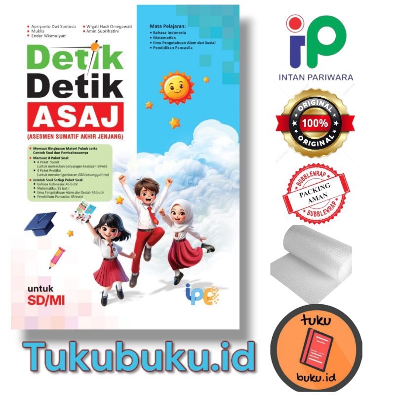 BUKU DETIK - DETIK SD ANBK & AAS DAN ASAJ TERBARU 2022 - 2025 + KUNCI JAWABAN INTAN PARIWARA