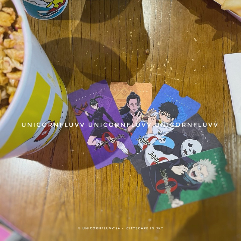 [READY] SET Collectible Ticket Jujutsu Kaisen 0 Card Official CGV