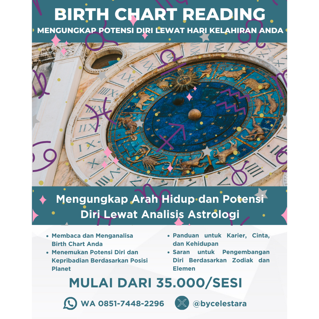 Jasa Interpretasi Hari Kelahiran atau Birth Chart Reading