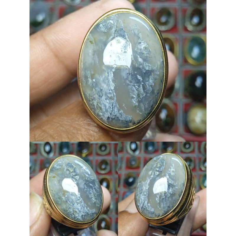 Batu cincin klawing motif cakep meteor Garden