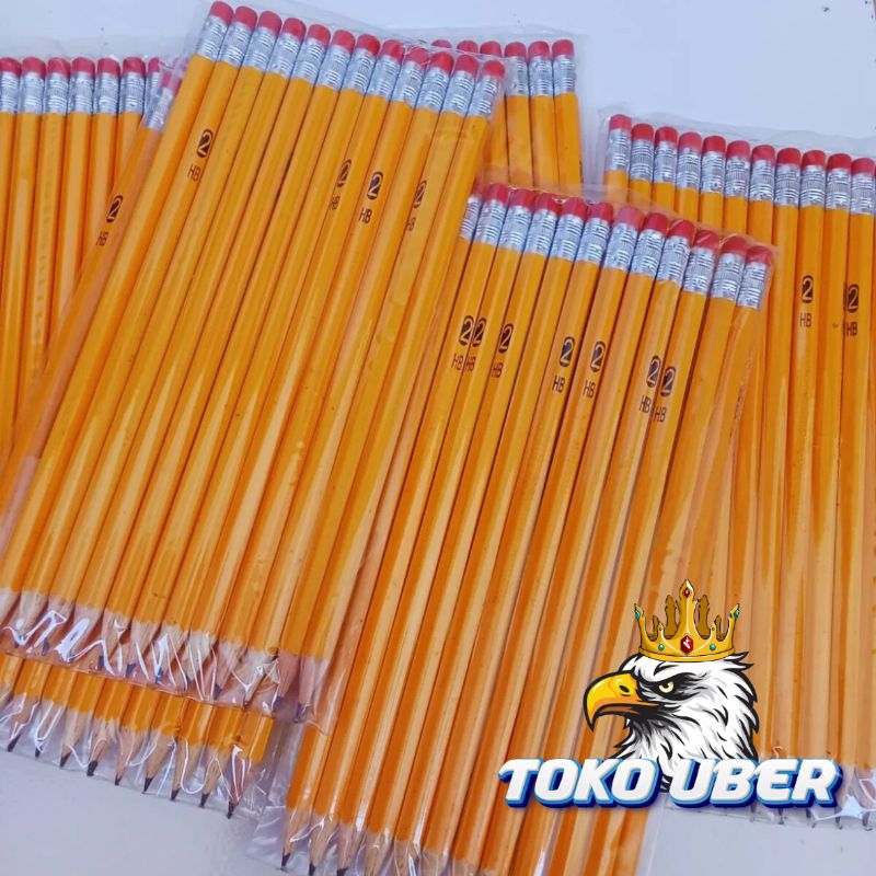 

1 Lusin Pensil HB Serut + Penghapus Paket Hemat Untuk Usaha Perpack Isi 12pcs