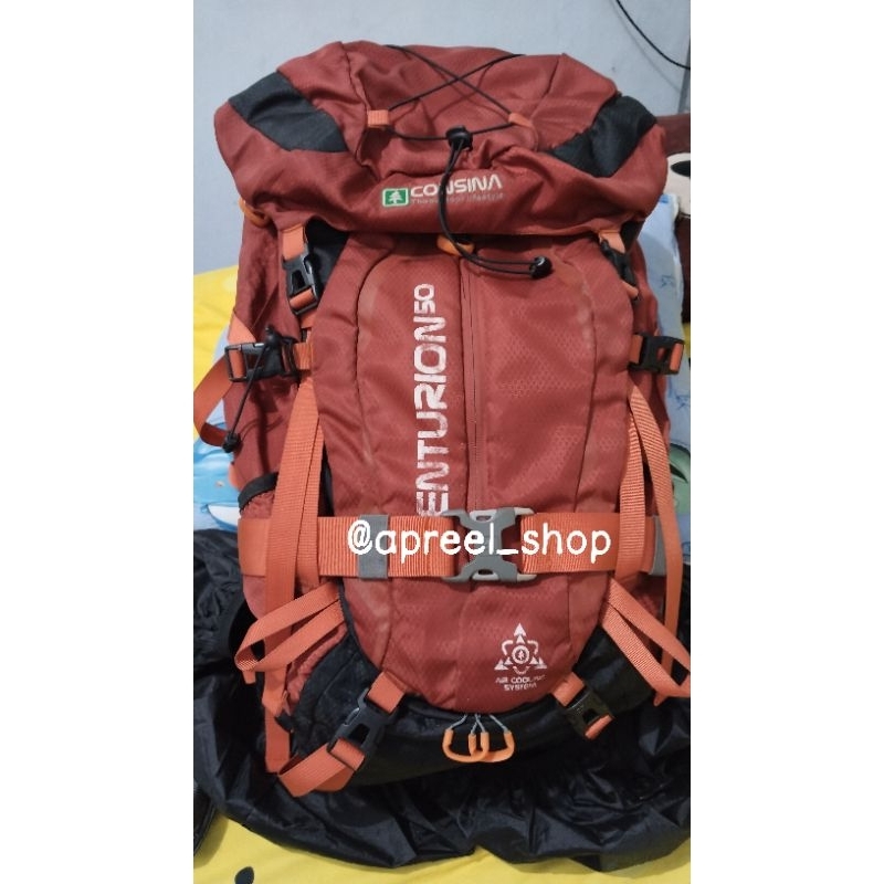 Tas Gunung / Carrier Consina Murah, Consina Centurion 50L Gratis Raincover 60L || Second || Preloved