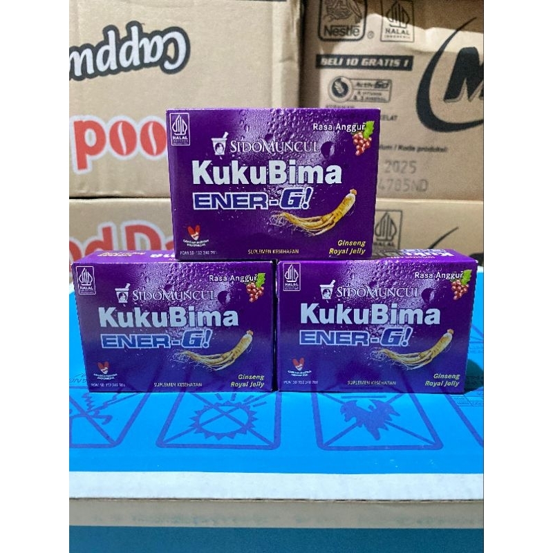 

MINUMAN SEDUH KUKUBIMA GINGSENG ROYAL JELLY (Sidomuncul) 1 Box isi 6 sachet