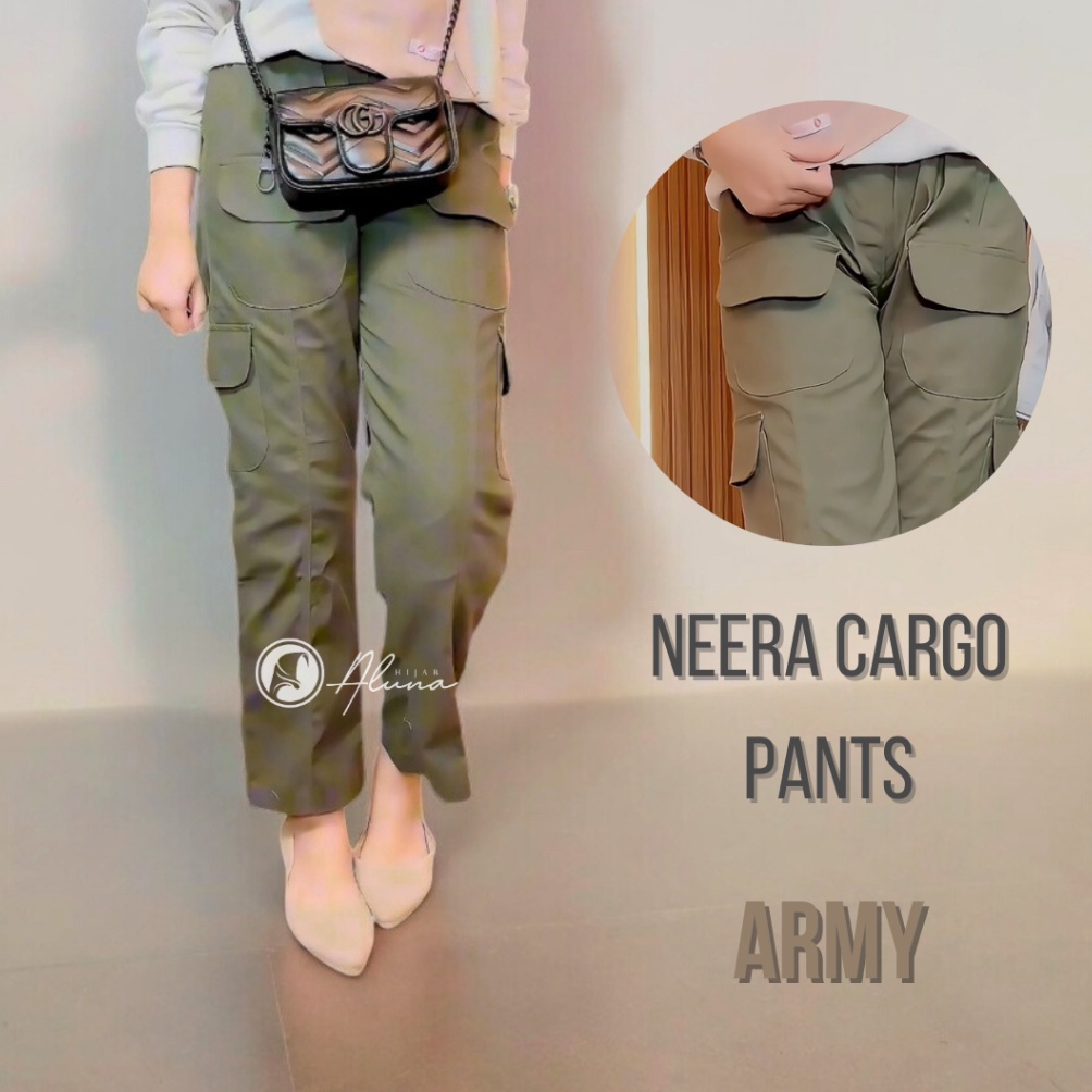 Product Neera Cargo Pants By Hijab Aluna Official