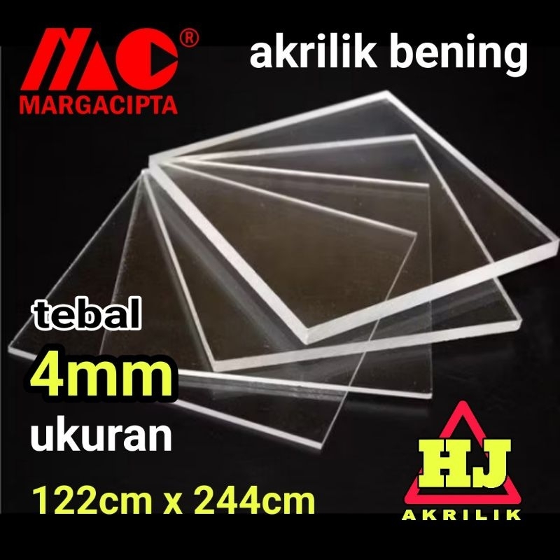 

akrilik 4mm bening 122 x 244 akrilik lembaran marga cipta