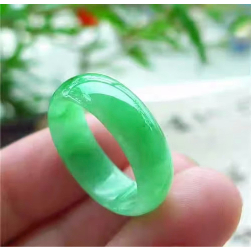 cincin batu giok asli untuk pria dan wanita